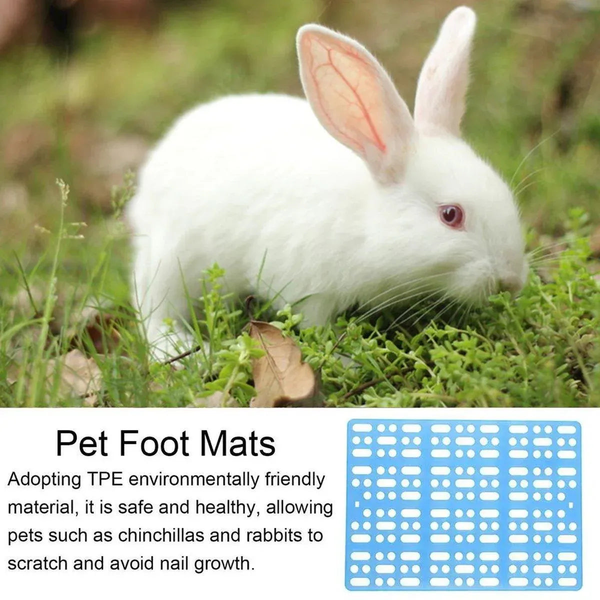 2pcs Rabbit Foot Mat Large Plastic Cage Mat for Guinea Pig Pet Cage Accessories - Pink