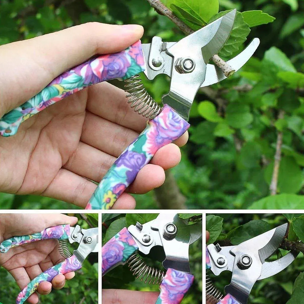 10PCS Garden Tool Kit Shovel Rake Planting Tools Set with Purple Handles Gift