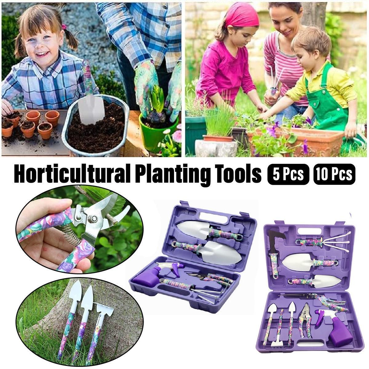 5/10PCS Garden Tools Planting Weeding Watering Flower Bonsai Shovel Hand Tools - 5pcs