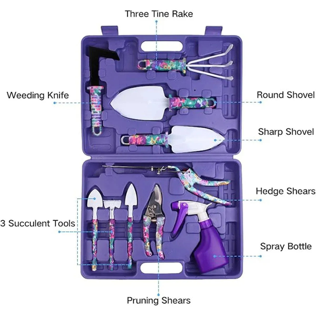 5/10PCS Garden Tools Planting Weeding Watering Flower Bonsai Shovel Hand Tools - 5pcs