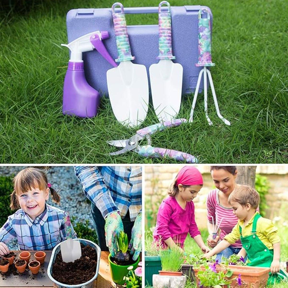5/10PCS Garden Tools Planting Weeding Watering Flower Bonsai Shovel Hand Tools - 5pcs