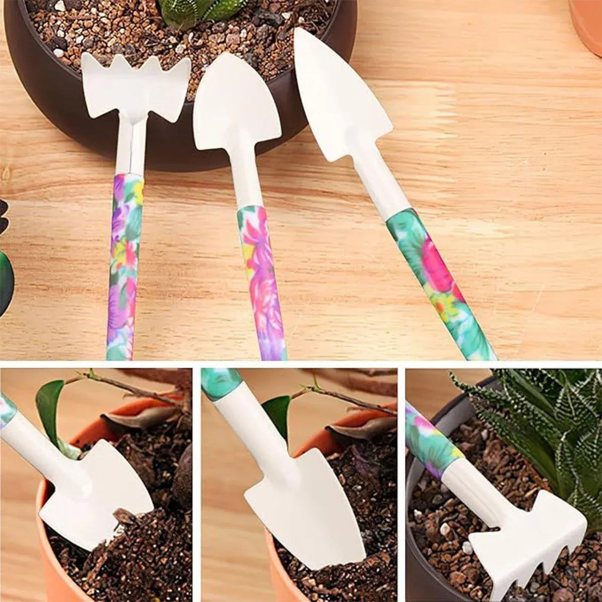 5/10PCS Garden Tools Planting Weeding Watering Flower Bonsai Shovel Hand Tools - 5pcs