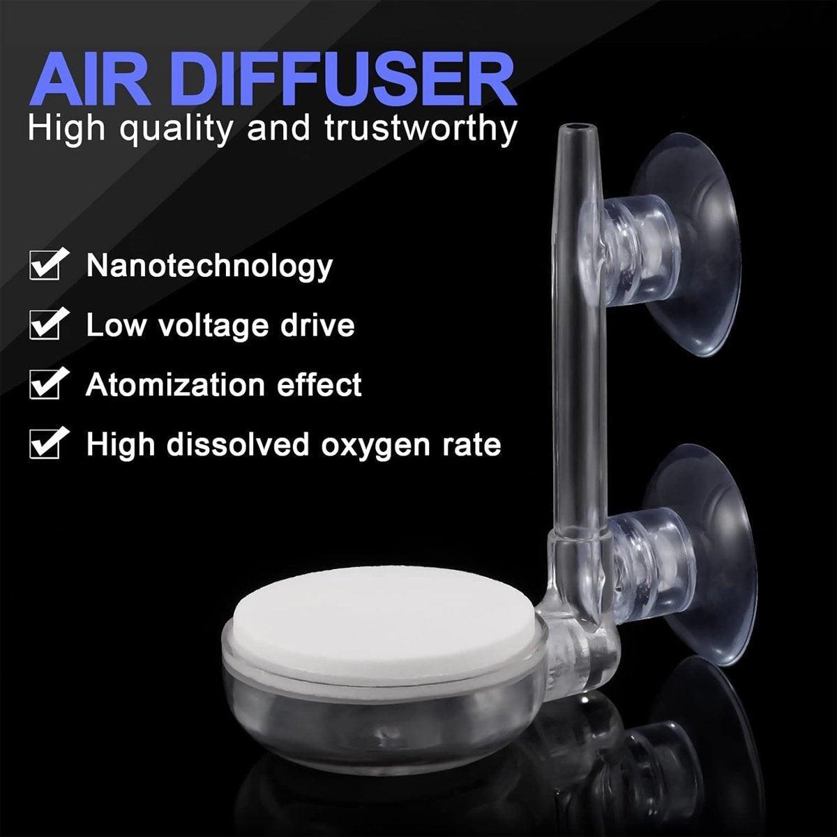Quiet Bubble Stone Aerator Head Fish Tank Oxygen Pump Nano Air Disc Atomizer - Diameter 60MM