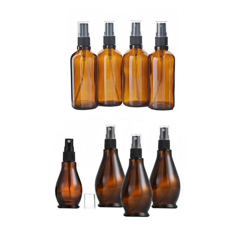 30-100Ml Amber Glass Essential Oil Spray Roller Bottles Mist Sprayer Containers - 100 ML 5PCS