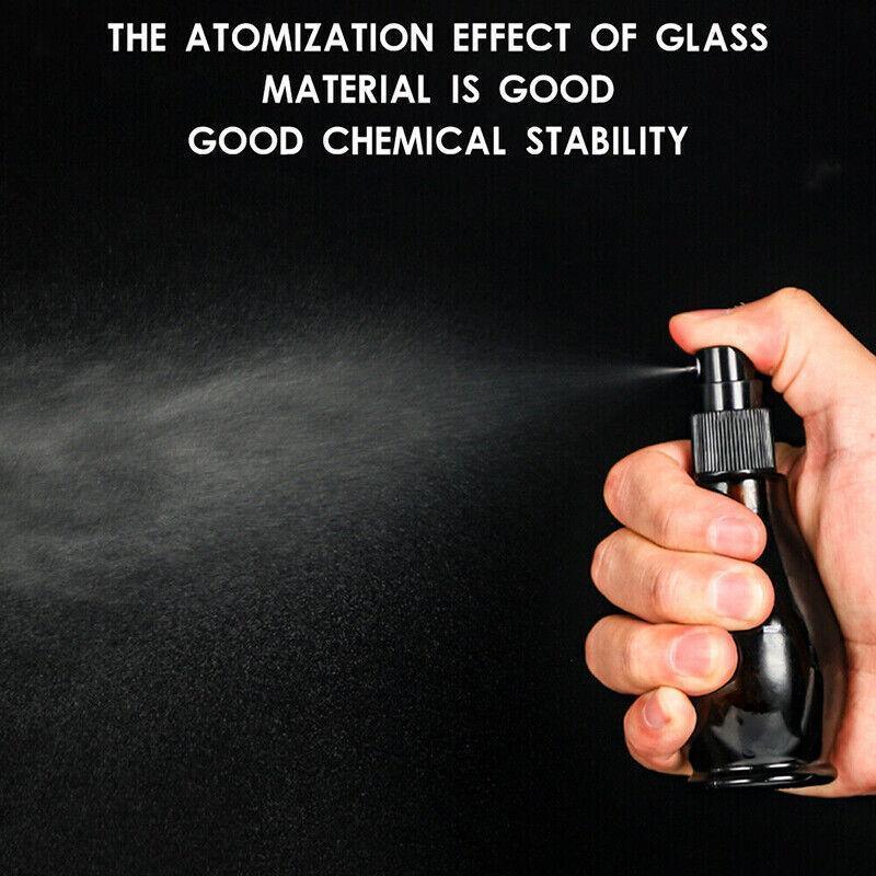 30-100Ml Amber Glass Essential Oil Spray Roller Bottles Mist Sprayer Containers - Upgrade 100 ML 5PCS
