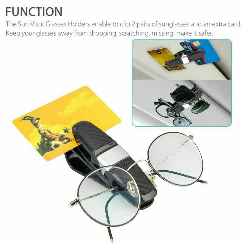 1Pc Car Glasses Holder Clip Case Sunglasses Eyeglasses Ticket Card Clip Holder