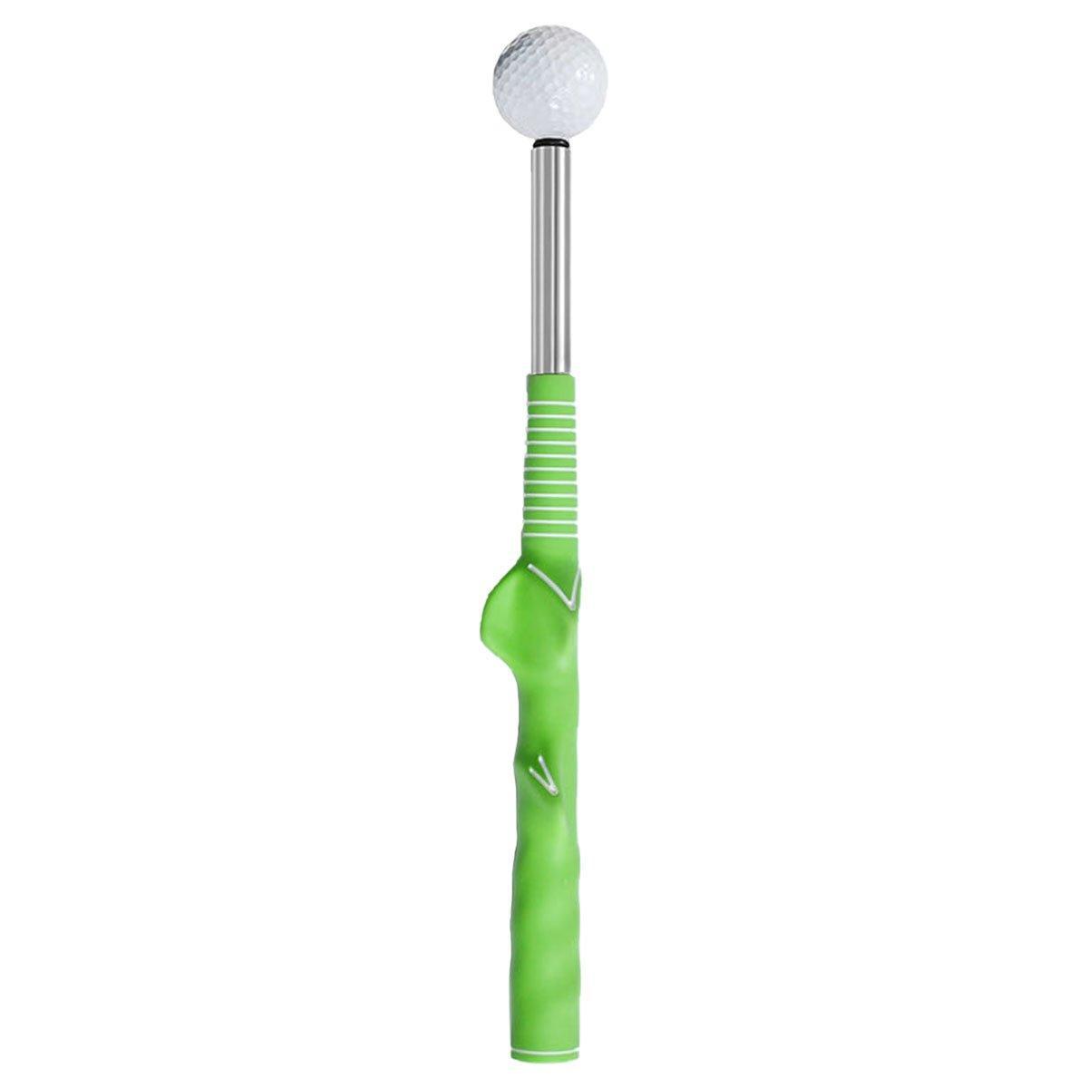 Golf Swing Training Aid Telescopic Impact Sound Stick Exercise Tool for Practice - Black