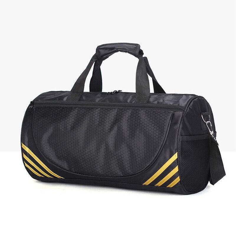 Gym Duffle Bag Waterproof Taekwondo Travel Duffel Bag Outdoor Large Size Black - Black+Gold