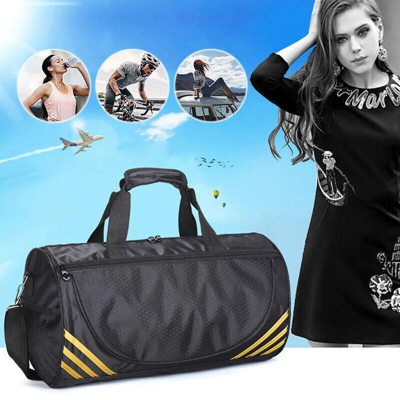 Gym Duffle Bag Waterproof Taekwondo Travel Duffel Bag Outdoor Large Size Black - Black+Gold