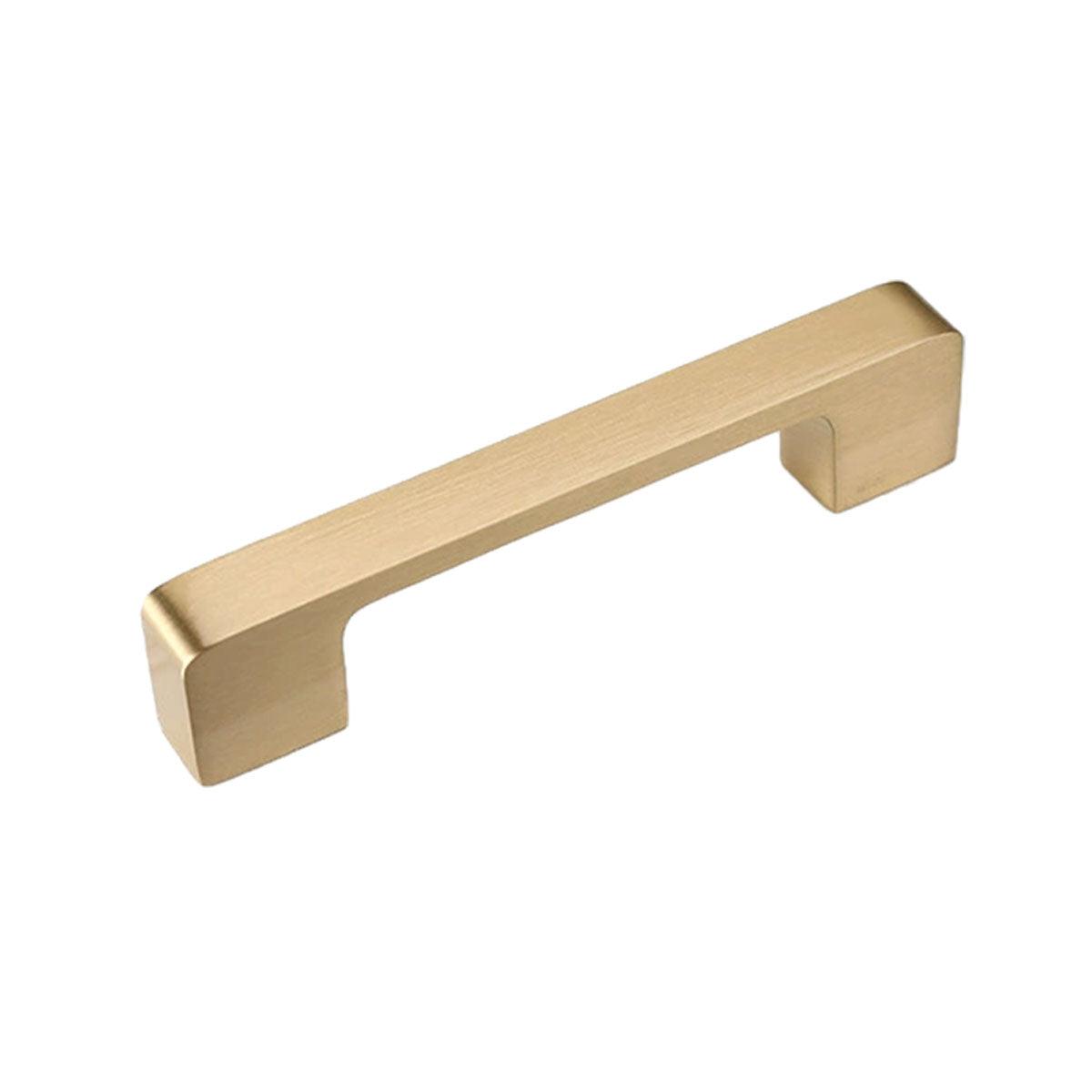 Modern Simple Handle Wardrobe Cabinet Drawer Pull All Copper Gold Door Handle - 128mm