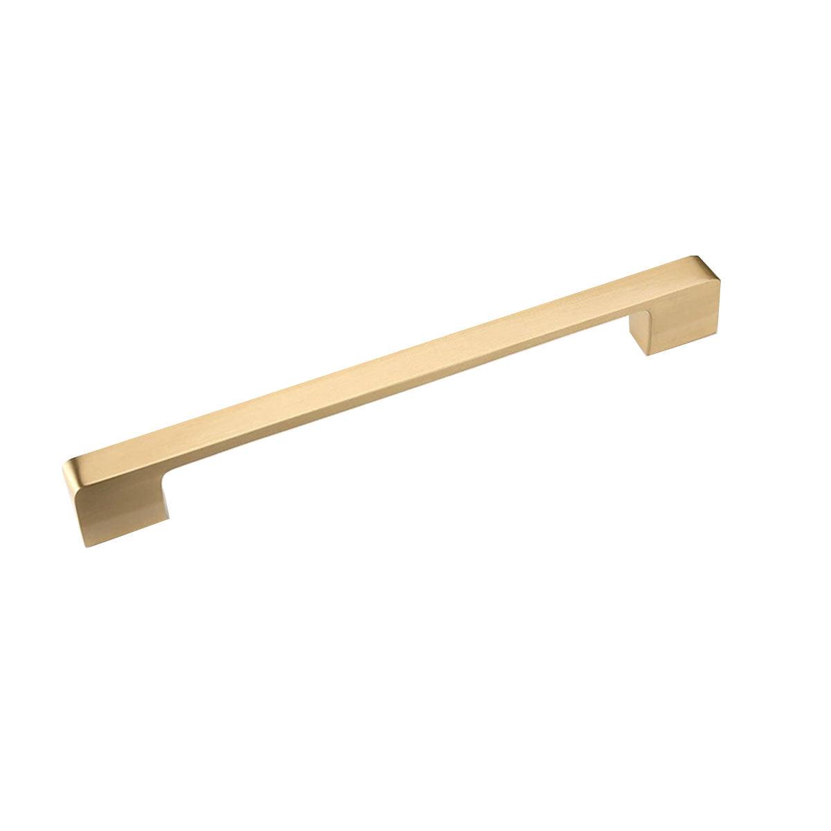 Modern Simple Handle Wardrobe Cabinet Drawer Pull All Copper Gold Door Handle - 192mm