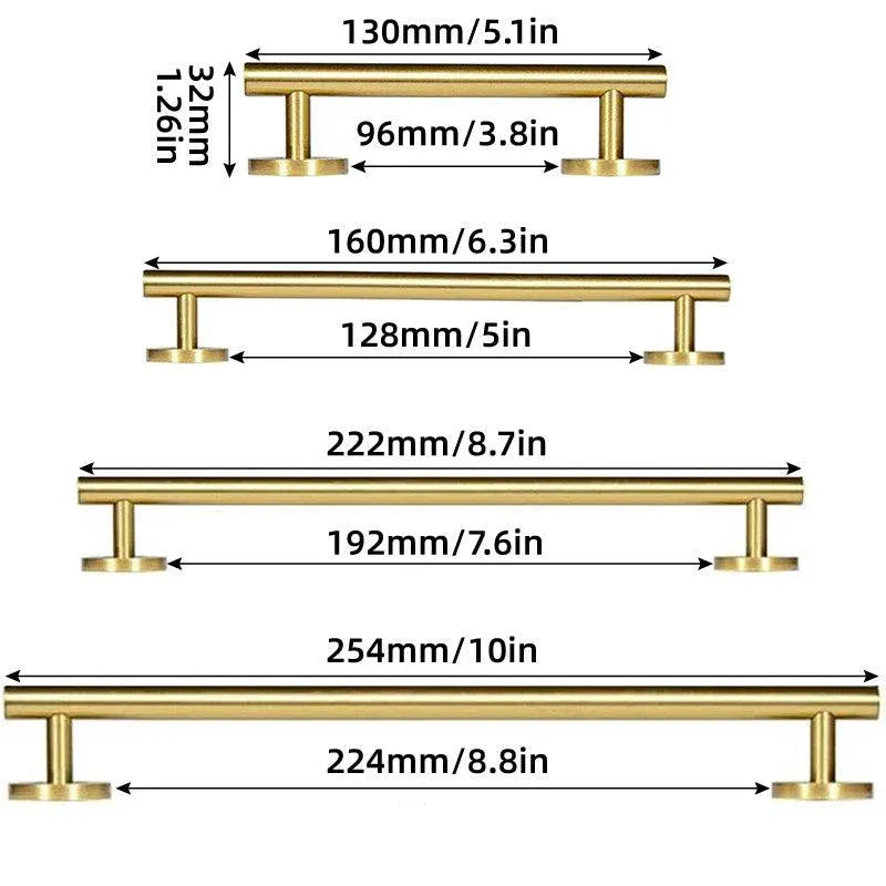 European Style Cabinet Handles Drawer Pull Knob 4 Sizes for Wardrobe Door - 192mm