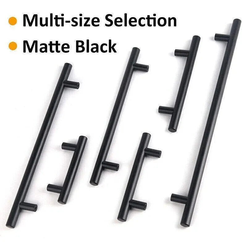 5pcs Silver Kitchen Cabinet Door Handles Stainless Steel Door Drawer Pull T Bar - 500mm/320mm