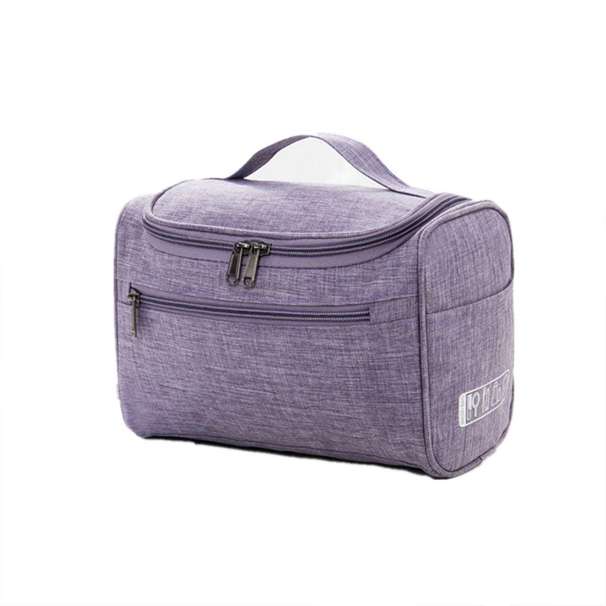 Womens Cosmetic Bag Make Up Case Travel Toiletry Wash Organiser Vanity Nail Box - Grey