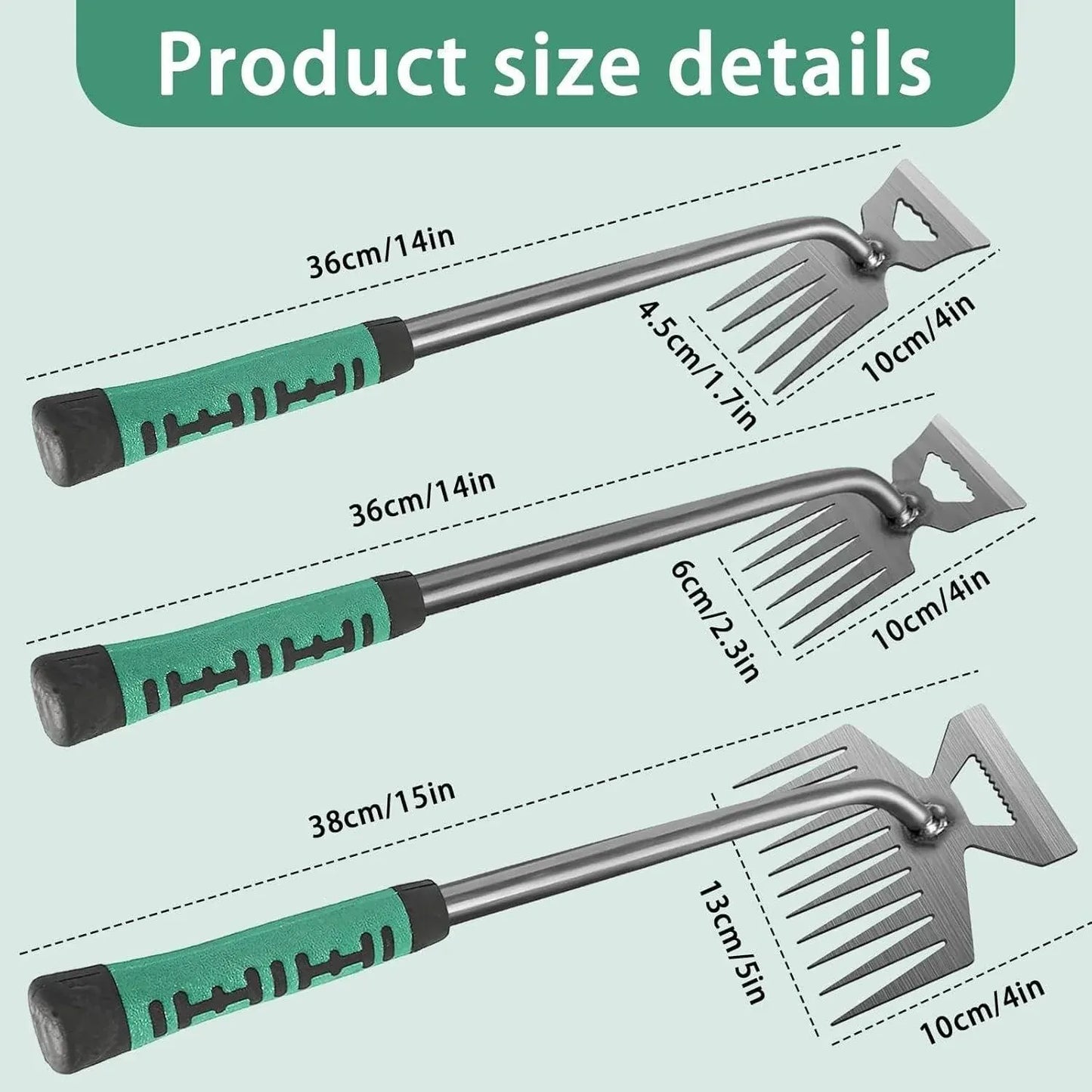 Garden Weeding Digging Tool Farm Household Hoe Durable Handheld Weeder Artifact - 11 teeth