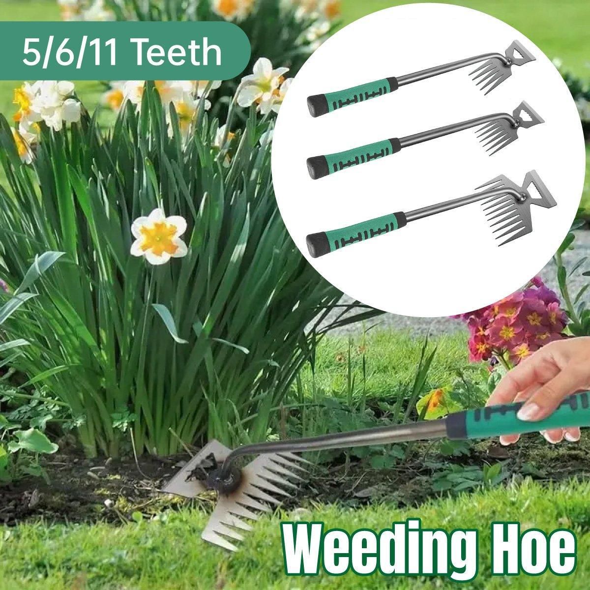 Garden Weeding Digging Tool Farm Household Hoe Durable Handheld Weeder Artifact - 11 teeth