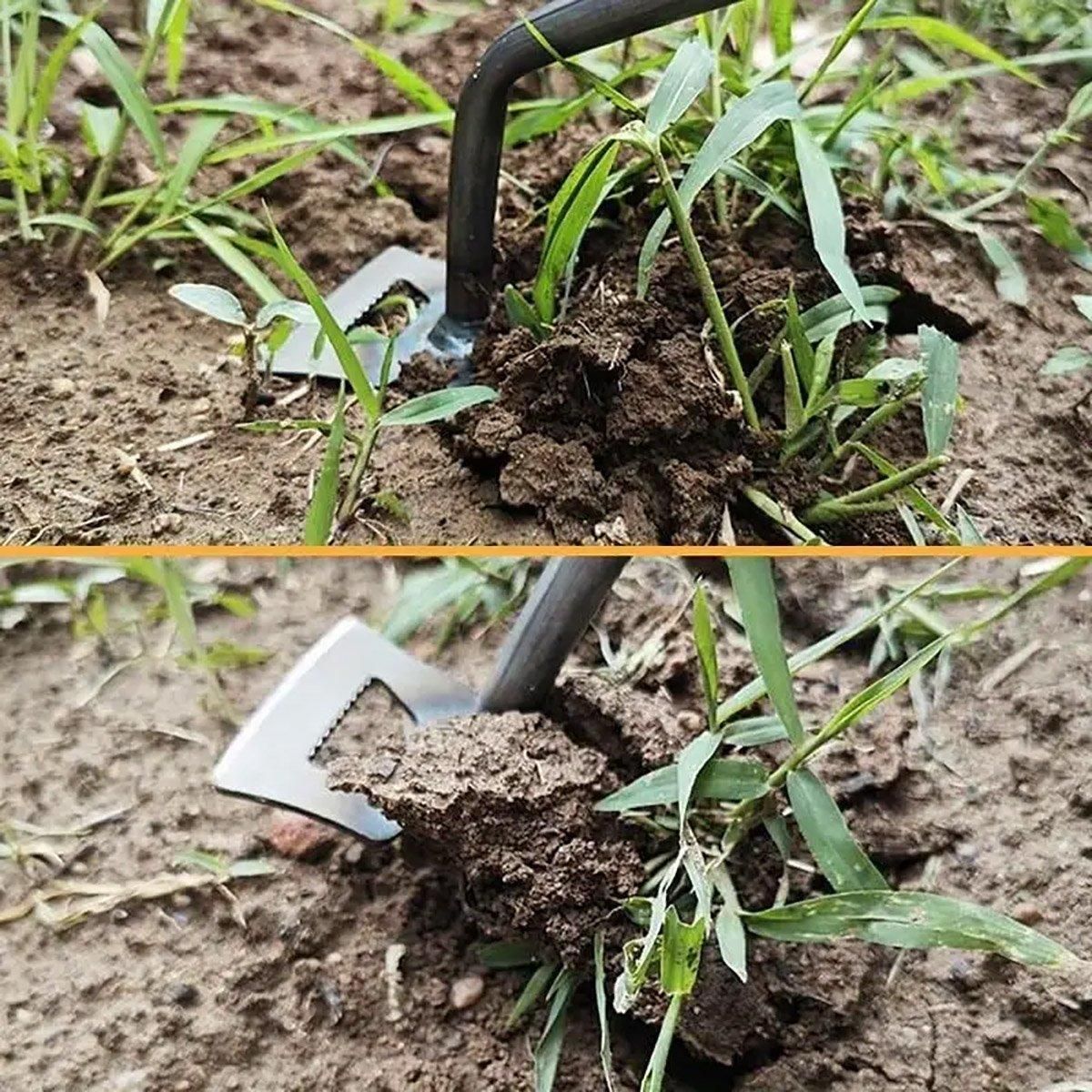 Garden Weeding Digging Tool Farm Household Hoe Durable Handheld Weeder Artifact - 11 teeth
