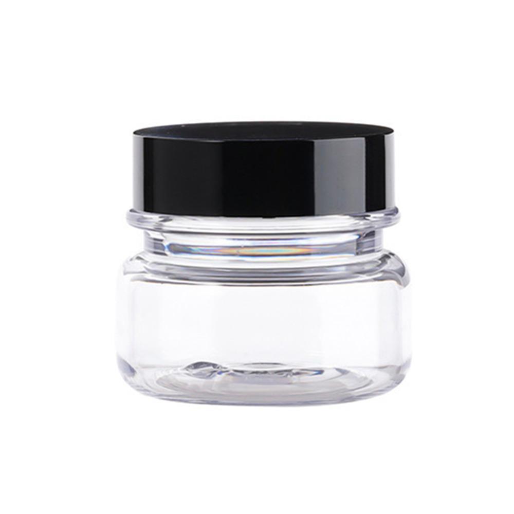 10pcs PET Plastic Cosmetic Bottles Refillable Travel Face Cream Containers - 30ml-Brown+Black-Double