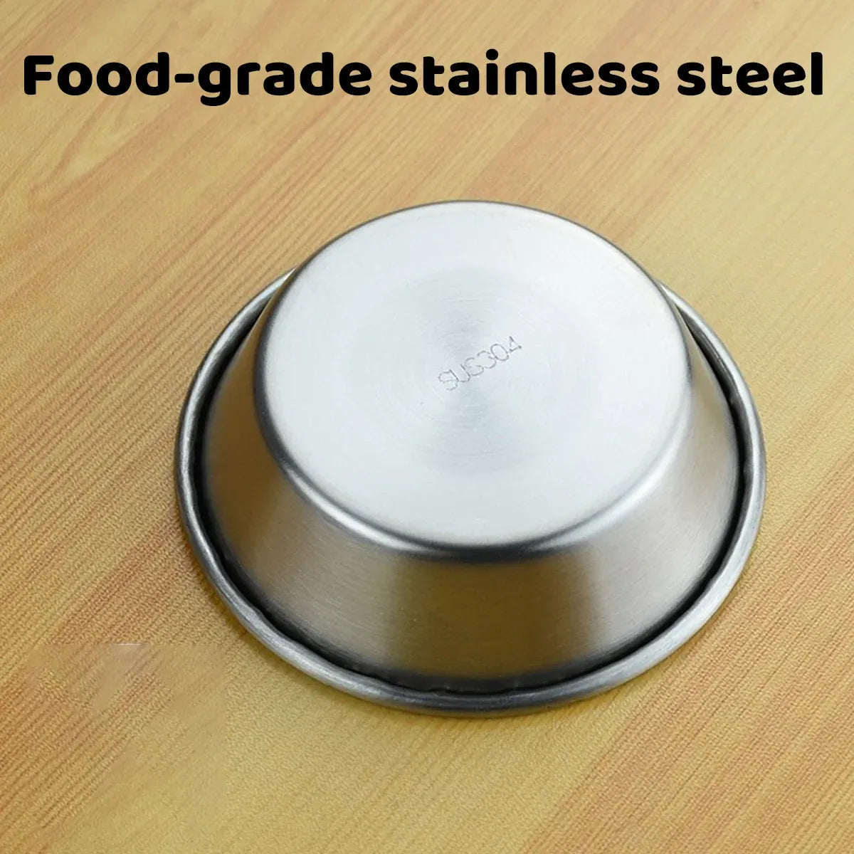 16PCS Stainless Steel Dip Dishes 10cm Small Bowls Condiment for Sushi Party