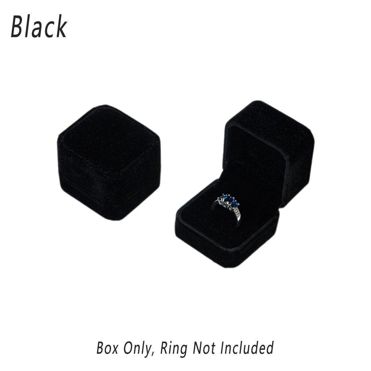 10X Flannel Ring Jewelry Earring Ring Jewelry Boxes Exquisite Gift Organizer - Pink Grey