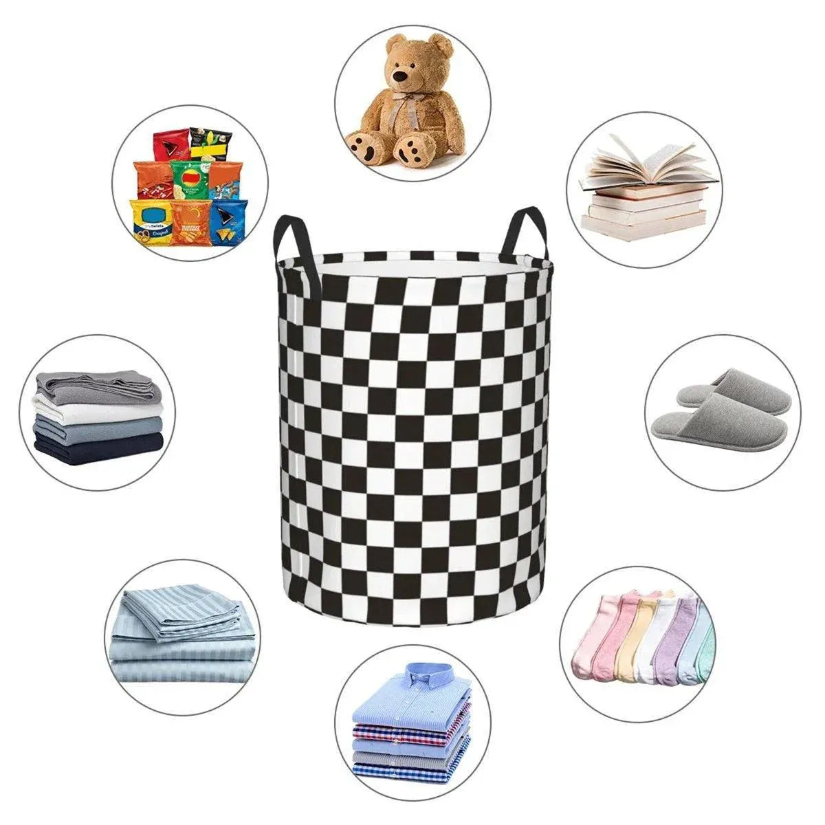 Foldable Laundry Basket Dirty Clothes Hamper Toy Storage Organizer Storage Bin - Cars