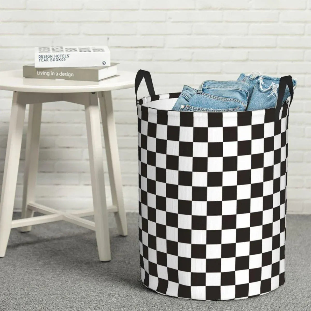 Foldable Laundry Basket Dirty Clothes Hamper Toy Storage Organizer Storage Bin - English Letters