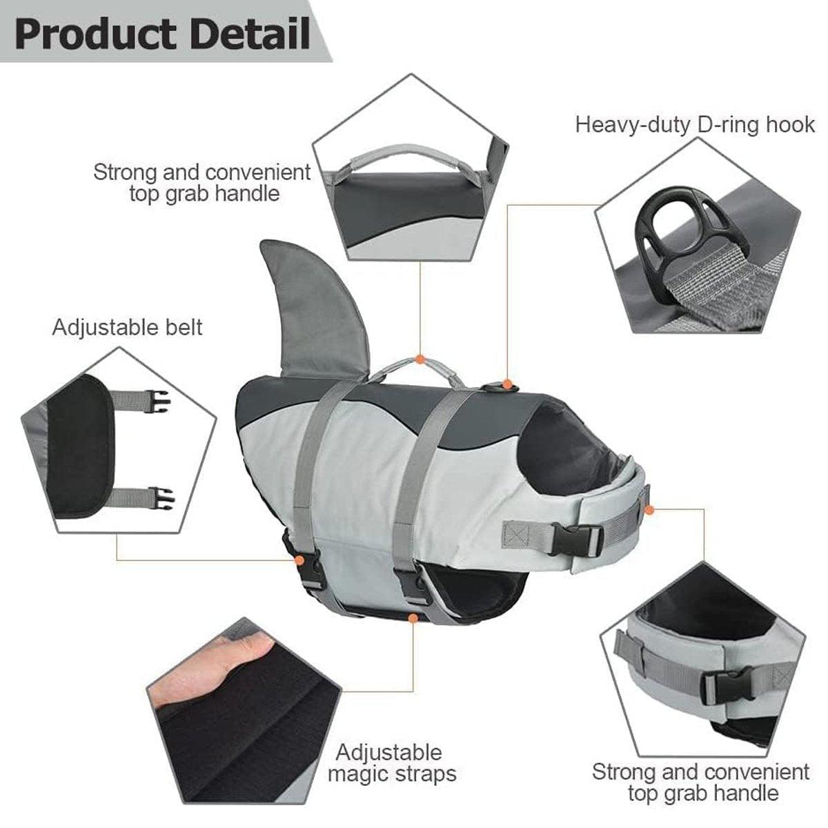 Pet Life Jacket Dog Swim Vest Outdoor Water Gear for Summer Swimming Activities - Pink XL