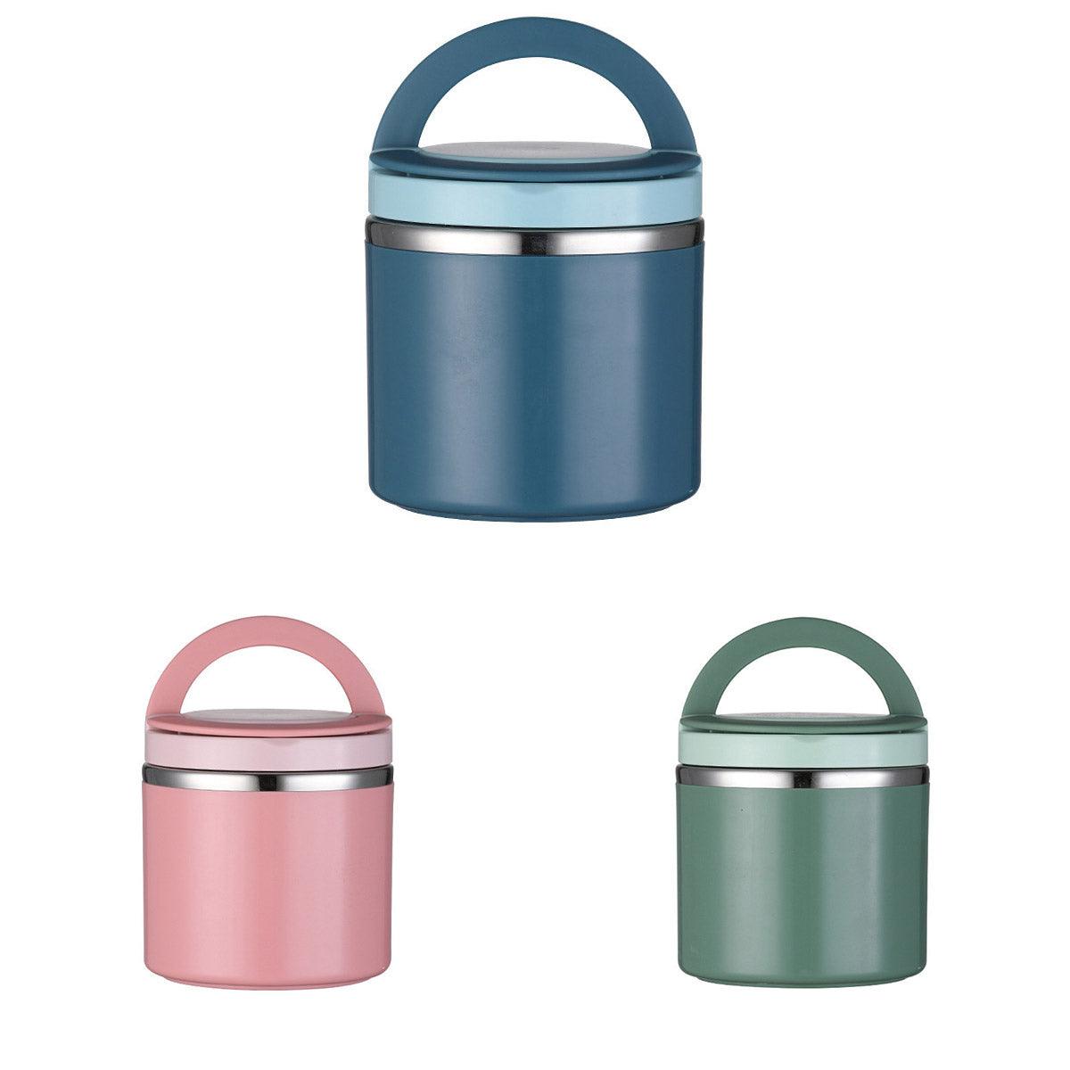 Stainless Steel Insulated Lunch Box Bento Box Thermal Food Container Breakfast - Pink
