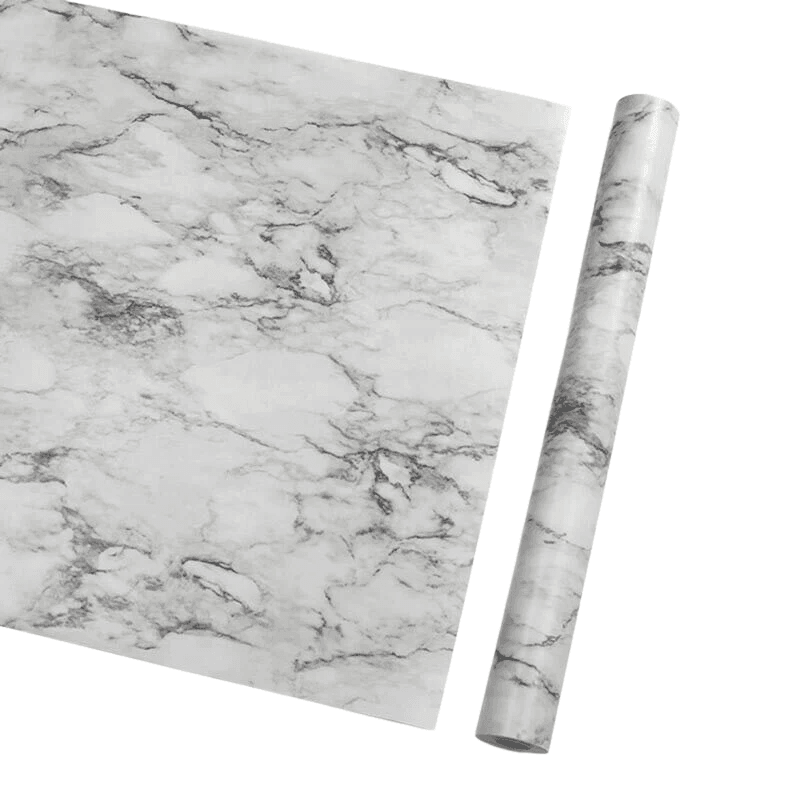 10M Marble Self-Adhesive PVC Wall Sticker Wallpaper Decor - White Marble-B