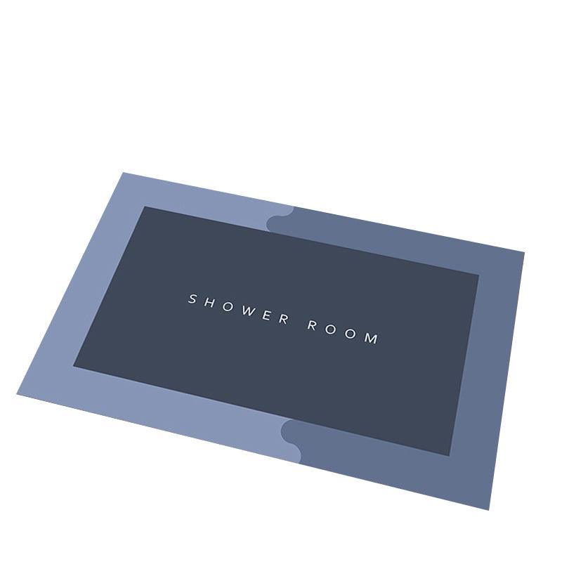 50x80CM Super Absorbent Floor Mat Soft Quick-Drying Non-Slip Diatom Mud Bath - Grey-Retangle