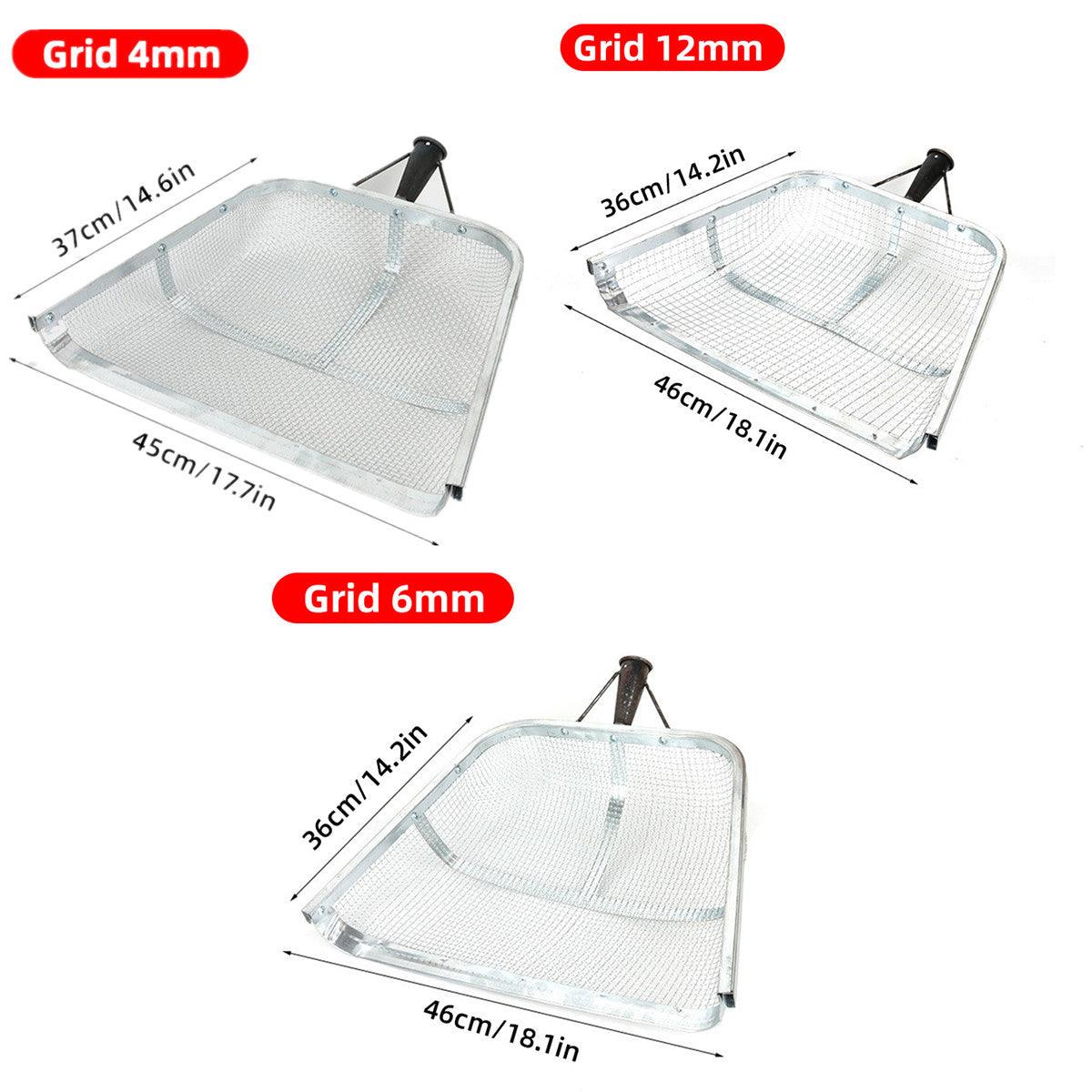 Stainless Steel Soil Sifter Drain Shovel Gardening Mesh Screen Filter Durable - 60MM