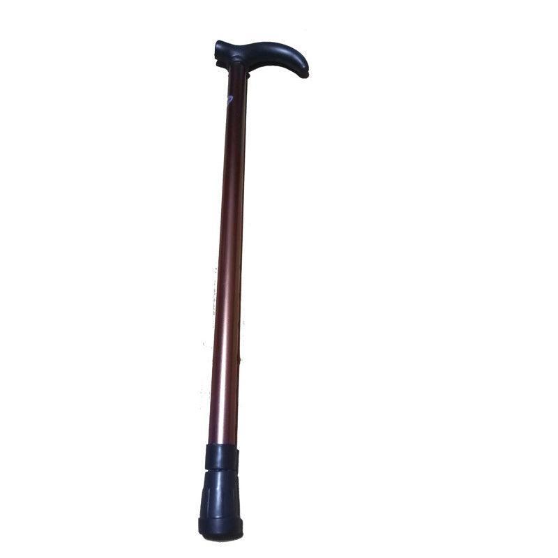 Metal Walking Stick Travel Retractable Cane Pole Compact Adjustable Lightweight - Black