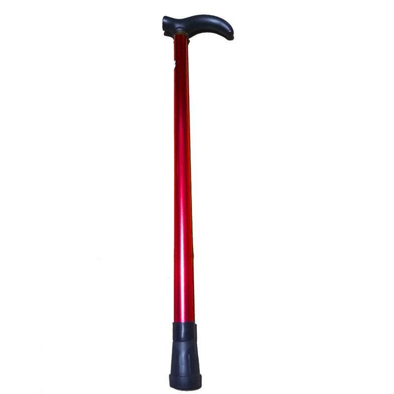 Metal Walking Stick Travel Retractable Cane Pole Compact Adjustable Lightweight - Black