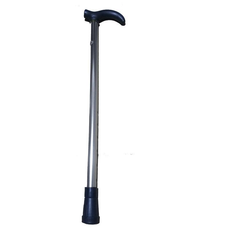 Metal Walking Stick Travel Retractable Cane Pole Compact Adjustable Lightweight - Black