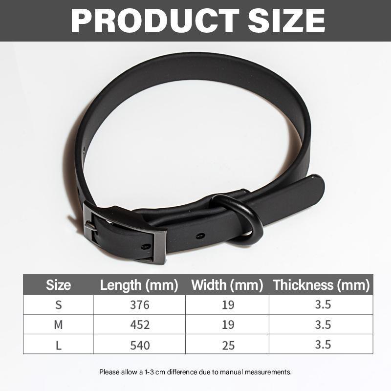 PVC Dog Collar Working Dog Kennels Waterproof Soft Adjustable for Pets M Size - Dark Blue