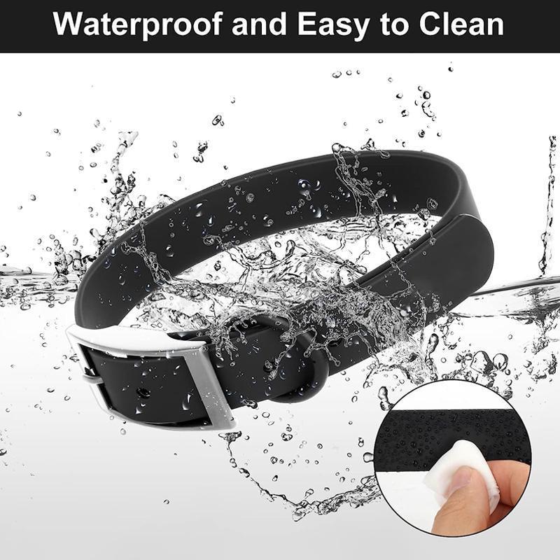 PVC Dog Collar Working Dog Kennels Waterproof Soft Adjustable for Pets L Size - Dark Blue