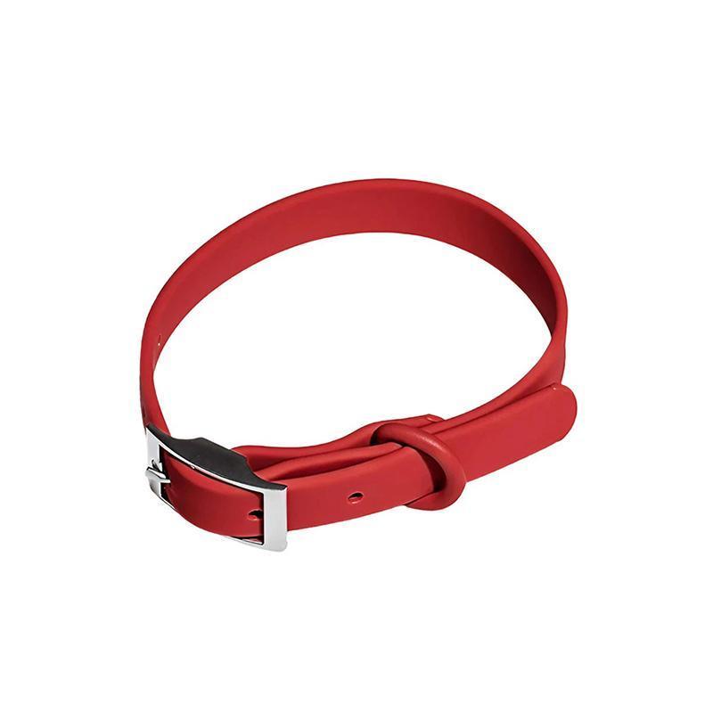 PVC Dog Collar Working Dog Kennels Waterproof Soft Adjustable for Pets M Size - Pink