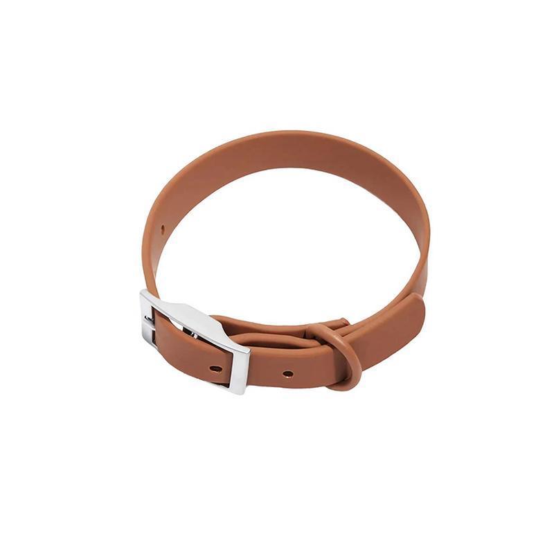 PVC Dog Collar Working Dog Kennels Waterproof Soft Adjustable for Pets M Size - Pink