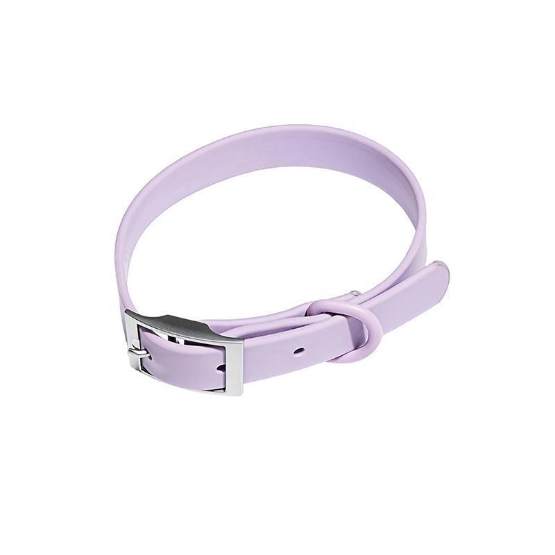 PVC Dog Collar Working Dog Kennels Waterproof Soft Adjustable for Pets M Size - Pink