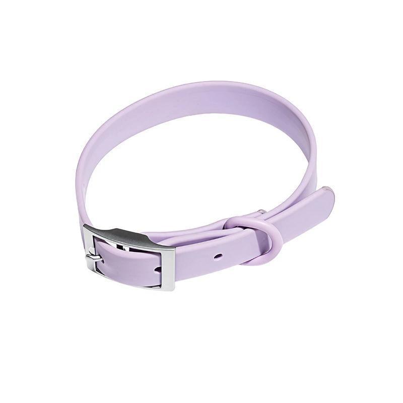 PVC Dog Collar Working Dog Kennels Waterproof Soft Adjustable for Pets L Size - Black