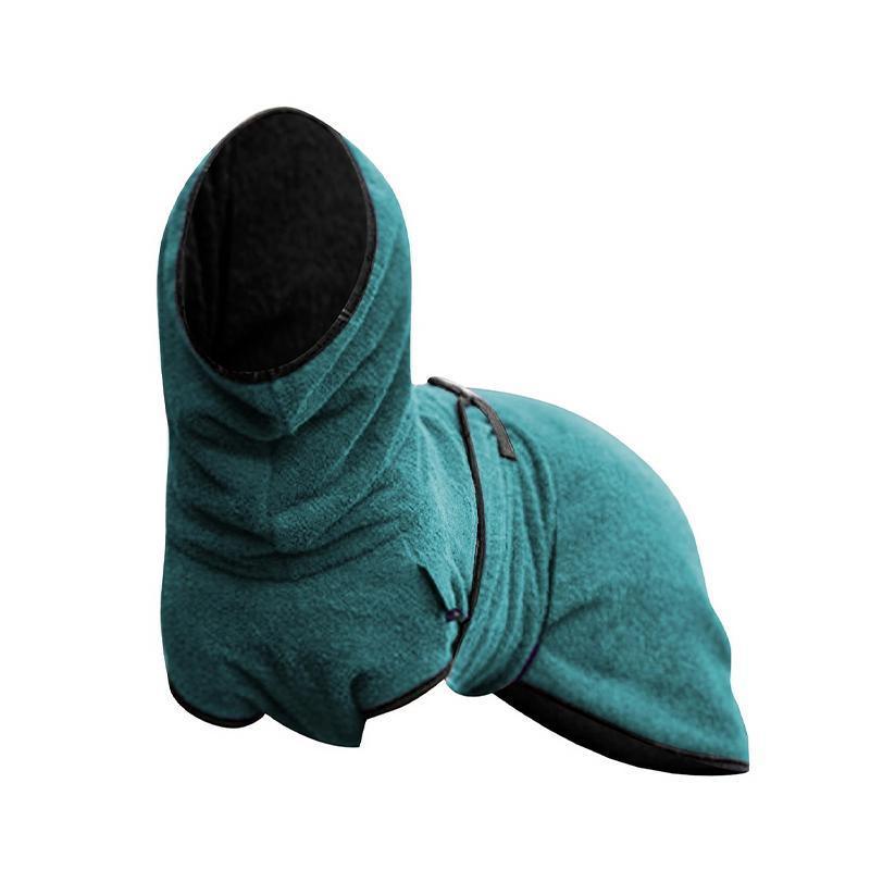 Dog Puppy Hoodies Jacket Solid Coat Pet Winter Soft Warm Clothes S-5XL Lake Blue - XL
