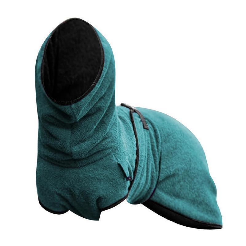 Dog Puppy Hoodies Jacket Solid Coat Pet Winter Soft Warm Clothes S-5XL Lake Blue - 2XL