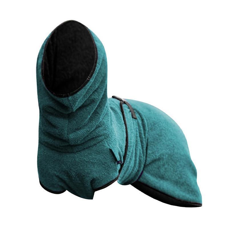 Dog Puppy Hoodies Jacket Solid Coat Pet Winter Soft Warm Clothes S-5XL Lake Blue - 5XL