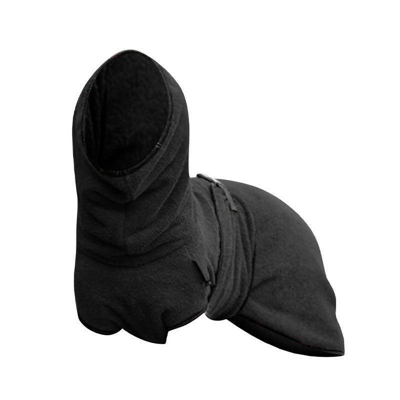 Dog Puppy Hoodies Jacket Solid Coat Pet Winter Soft Warm Clothes S-5XL Black - S