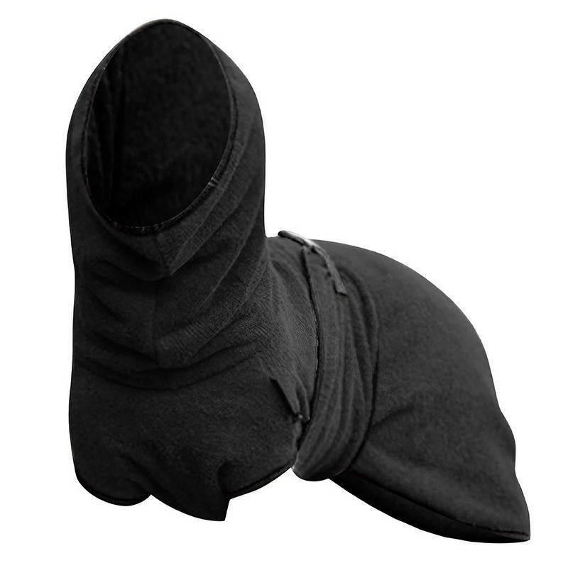 Dog Puppy Hoodies Jacket Solid Coat Pet Winter Soft Warm Clothes S-5XL Black - S