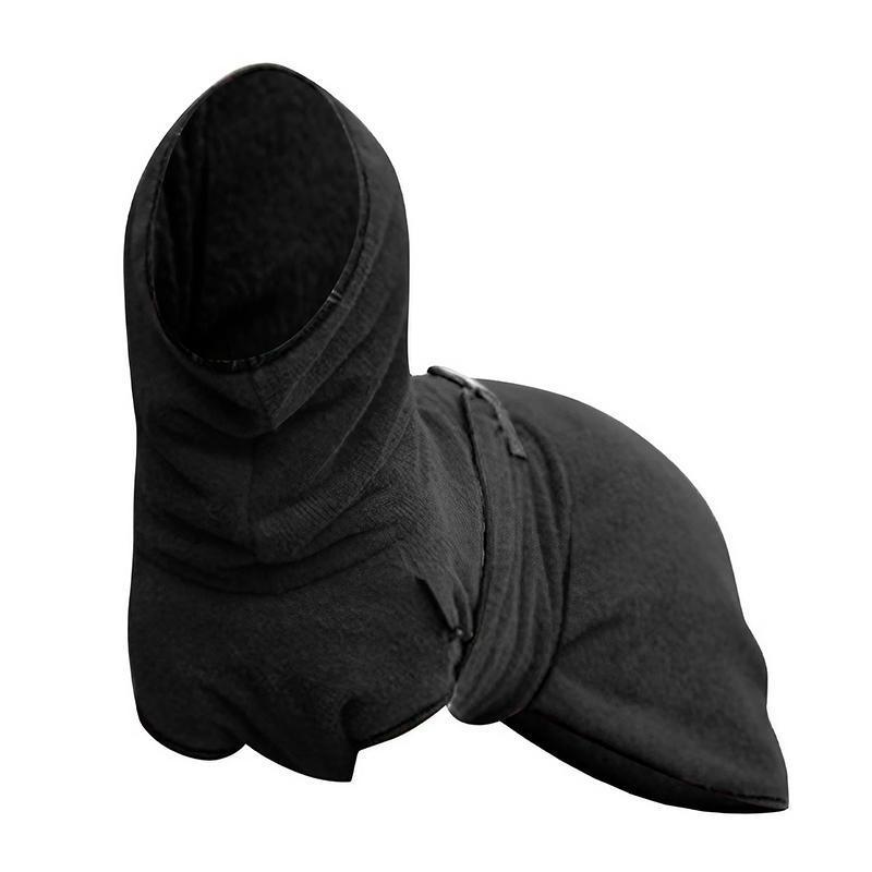 Dog Puppy Hoodies Jacket Solid Coat Pet Winter Soft Warm Clothes S-5XL Black - 3XL