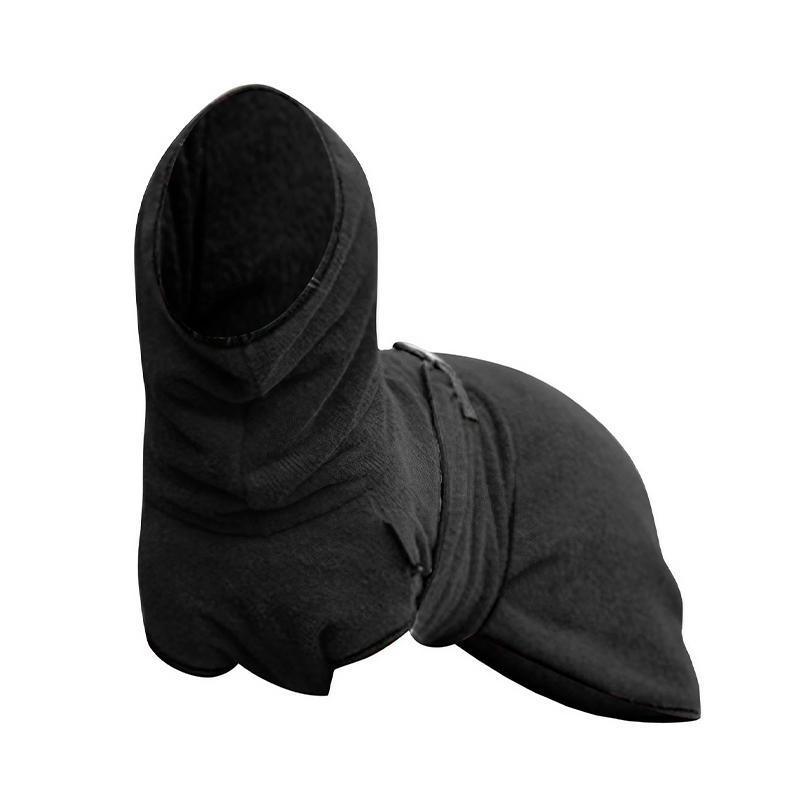 Dog Puppy Hoodies Jacket Solid Coat Pet Winter Soft Warm Clothes S-5XL Black - 4XL