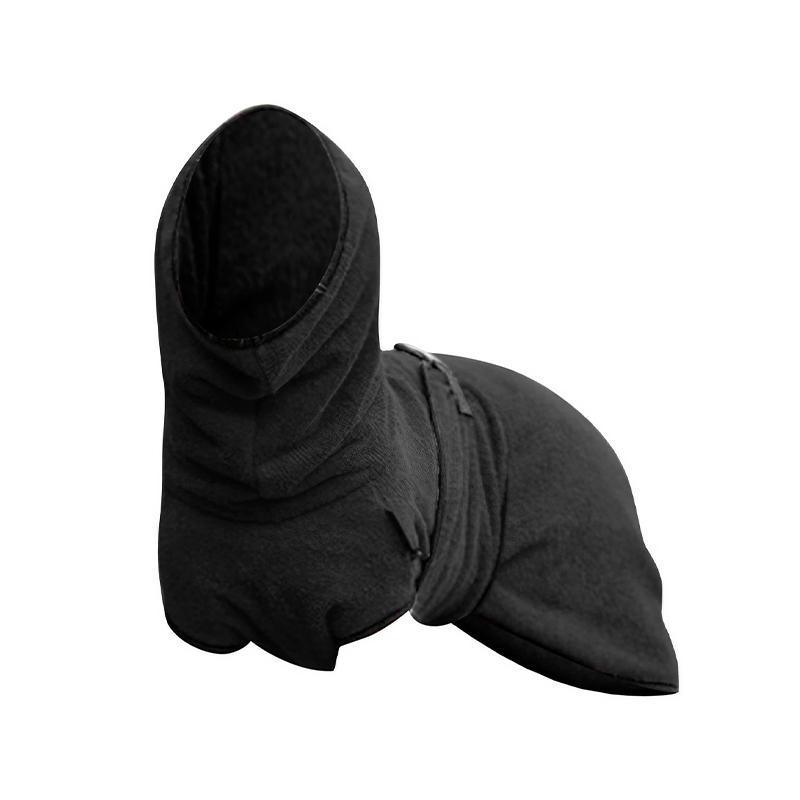 Dog Puppy Hoodies Jacket Solid Coat Pet Winter Soft Warm Clothes S-5XL Black - 5XL