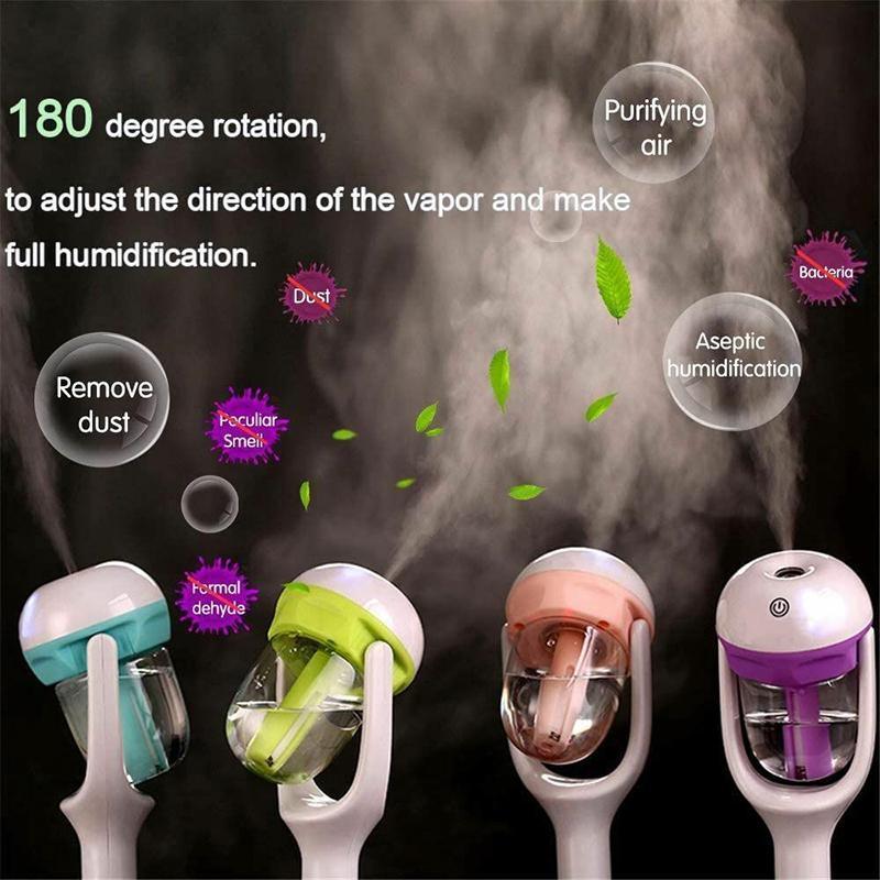 Mini Car Air Humidifier Essential Oil Diffuser Ultrasonic Aroma Mist Purifier - Blue