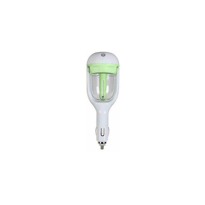 Mini Car Air Humidifier Essential Oil Diffuser Ultrasonic Aroma Mist Purifier - Green
